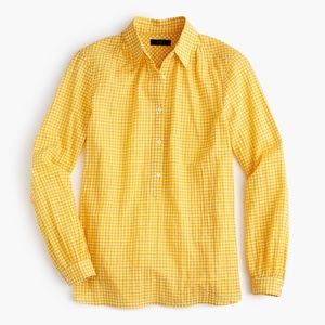 J. Crew Gathered popover shirt in two-tone gingham